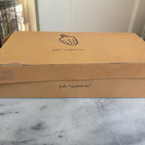 Vintage Boxed Set/8 Shiny Brite Grapes Berries Glass Christmas Ornament Pink - Picture 11 of 12